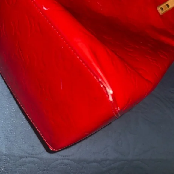 Louis Vuitton Red Vernis leather shoppers Tote Bag - Picture 3 of 10